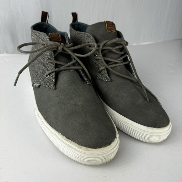 Ben Sherman Men’s Casual Sneakers Size 11, Grey Fabric/PU Upper, Trendy Design - Picture 8 of 16